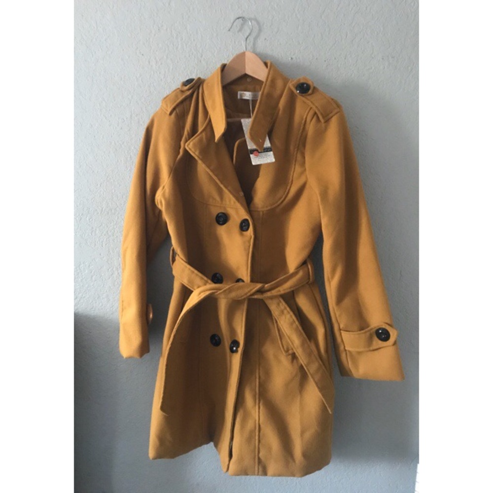 Stunning Yellow Trench Coat M